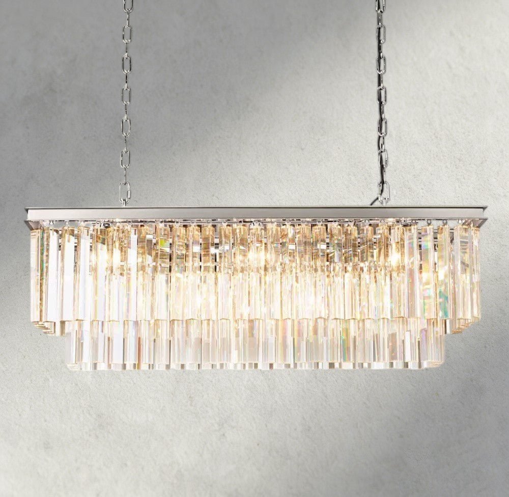 1920S Rectangular Chandelier 40", 49", 59" - lampmodern