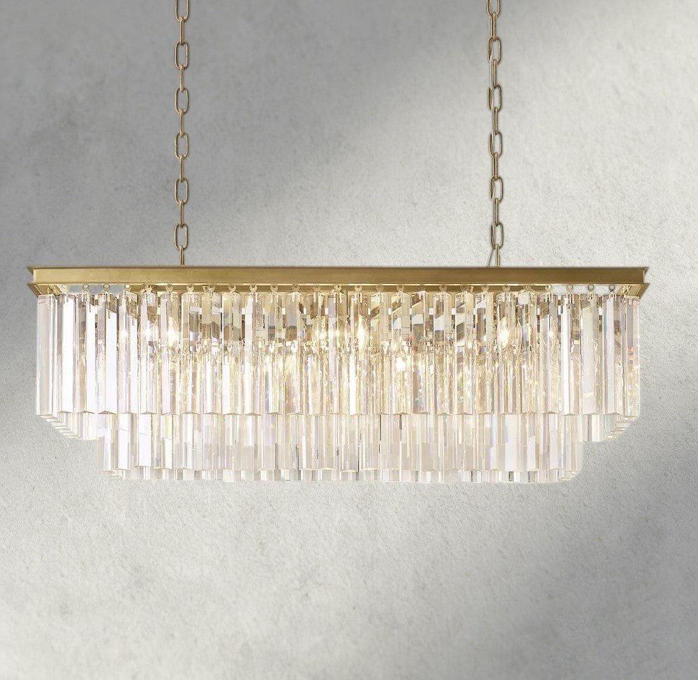1920S Rectangular Chandelier 40", 49", 59" - lampmodern