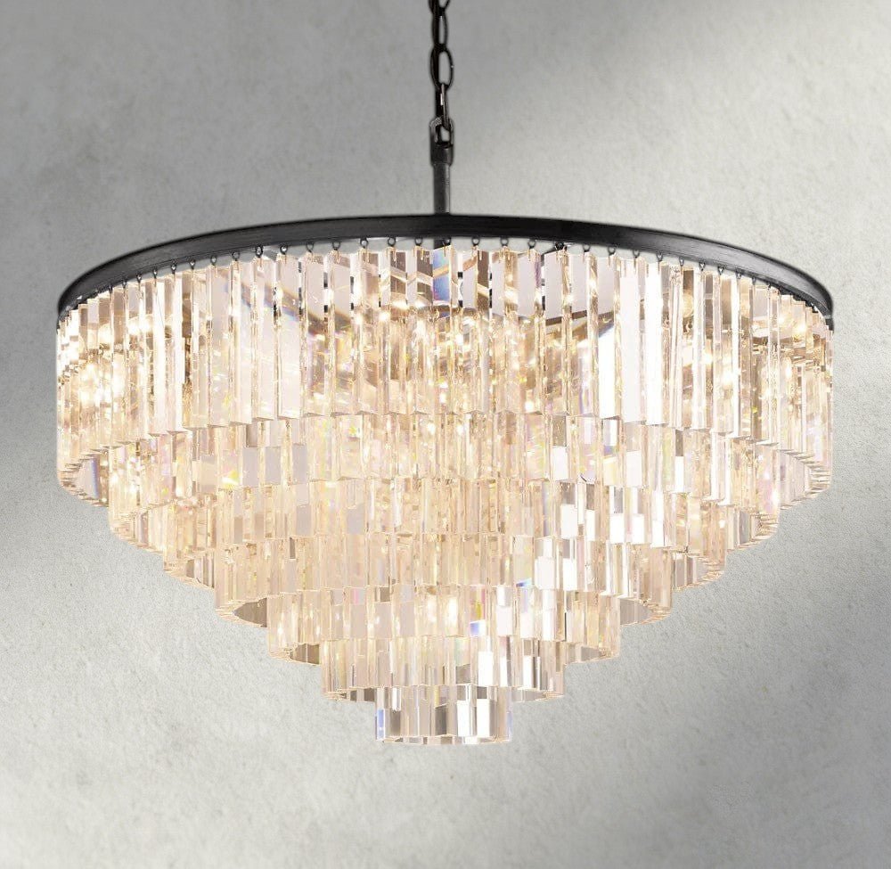 1920s Round Chandelier 20", 32", 44" - lampmodern
