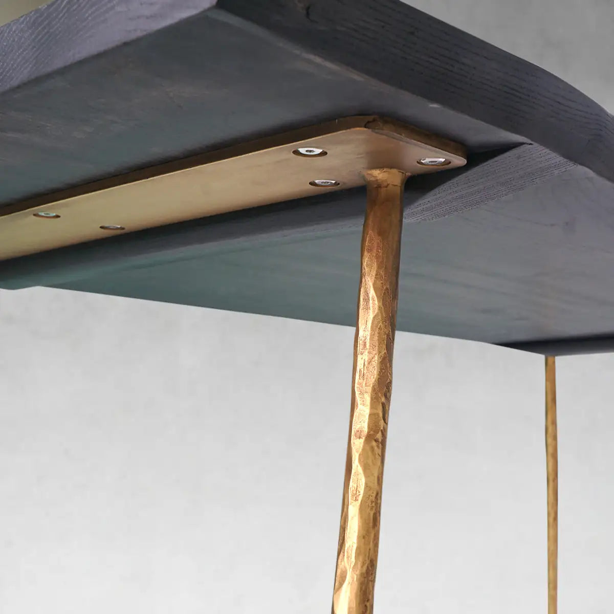 Hand-Forged Vintage Style Metal Frame Dining Table - Lamp Modern