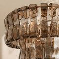 2 - Tier Ghiaccio Glass Round Flushmount 18
