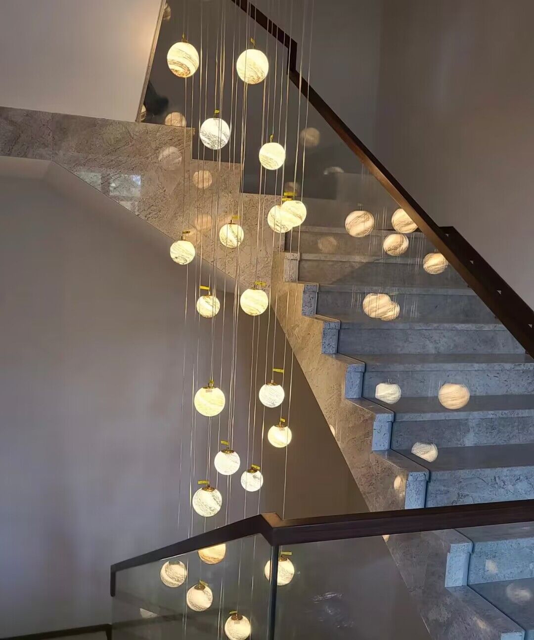 2023 New Nordic Planet Creative Long Pendant Chandelier For Staircase/Foyer/High - ceiling Hallway - lampmodern