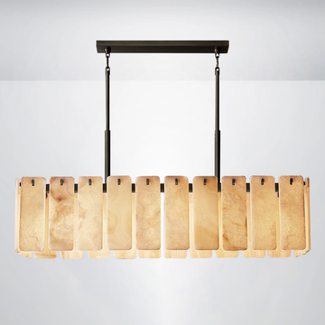 Ascend Alabaster Rectangular Chandelier 60"W
