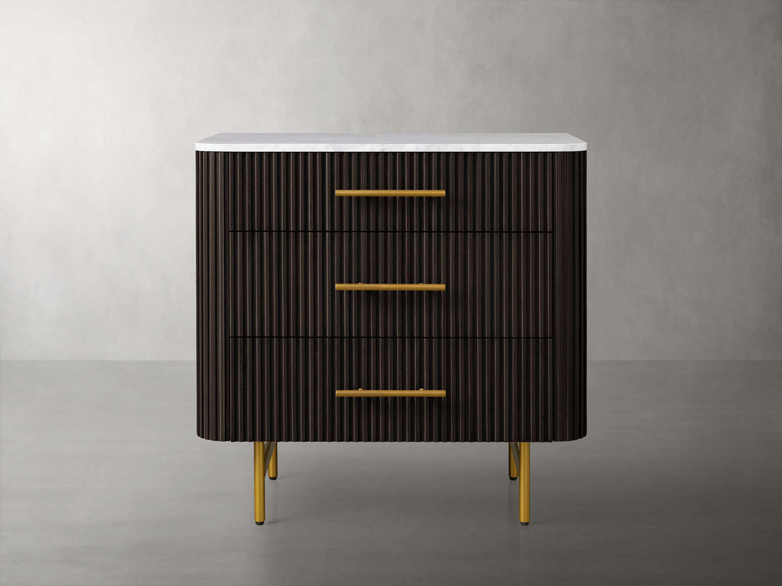 Finnley Three-Drawer Chest - Lamp Modern