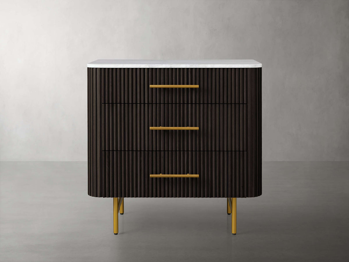 Finnley Three-Drawer Chest - Lamp Modern