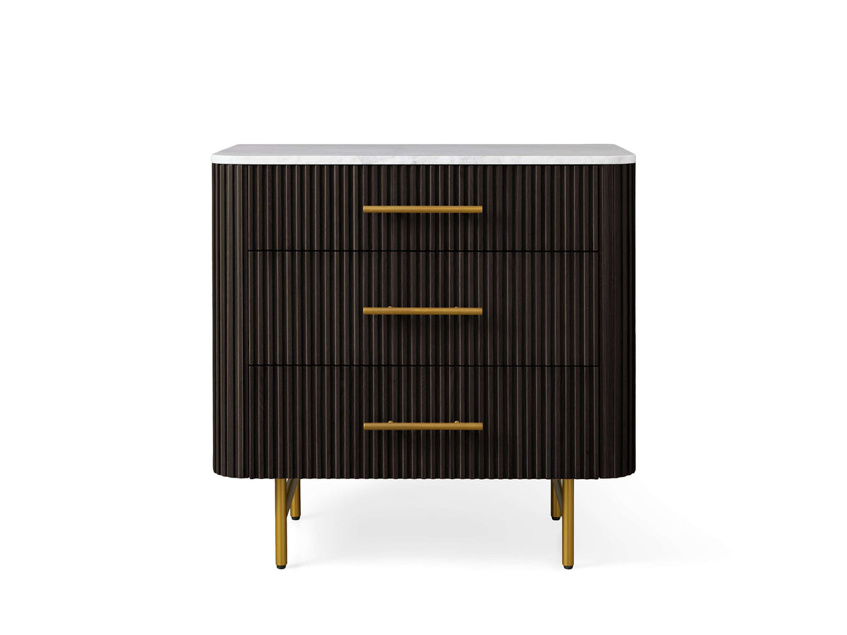 Finnley Three-Drawer Chest - Lamp Modern