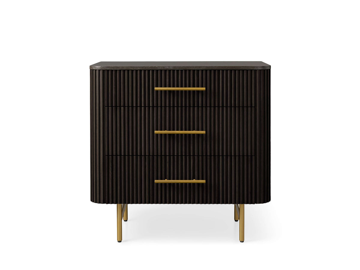 Finnley Three-Drawer Chest - Lamp Modern