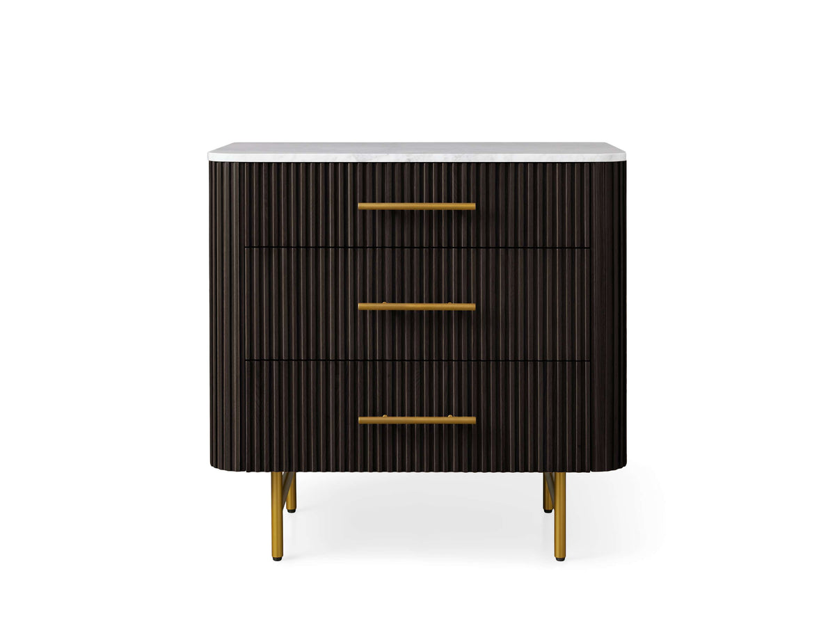 Finnley Three-Drawer Chest - Lamp Modern