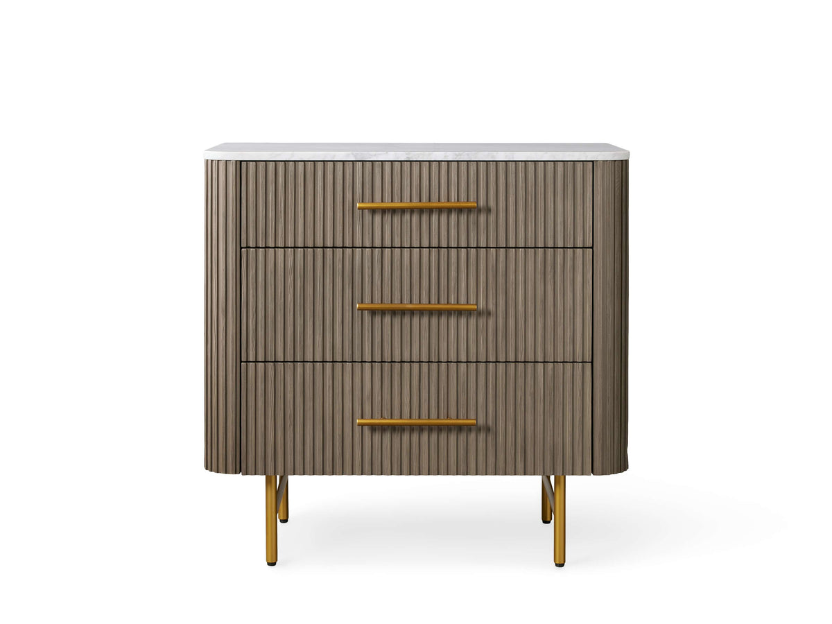 Finnley Three-Drawer Chest - Lamp Modern