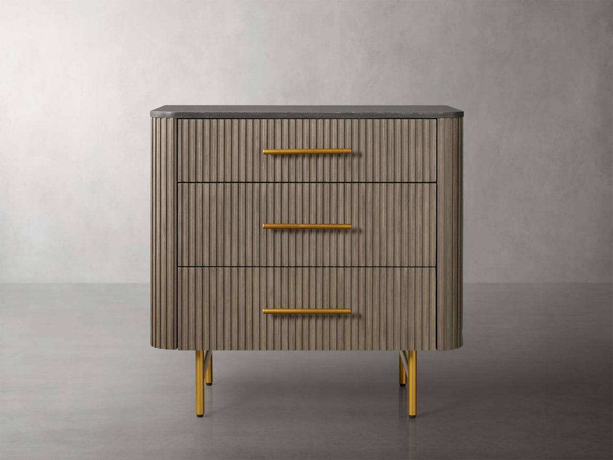 Finnley Three-Drawer Chest - Lamp Modern