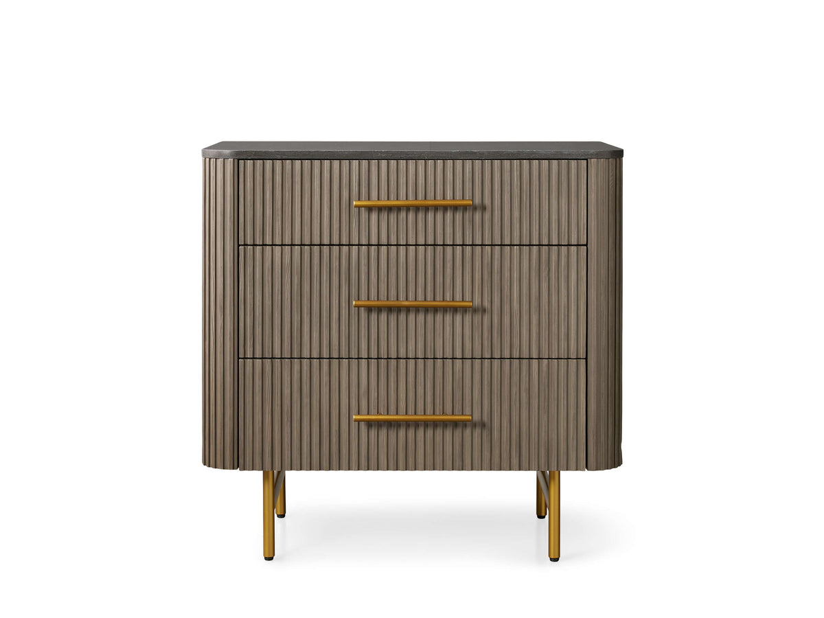 Finnley Three-Drawer Chest - Lamp Modern