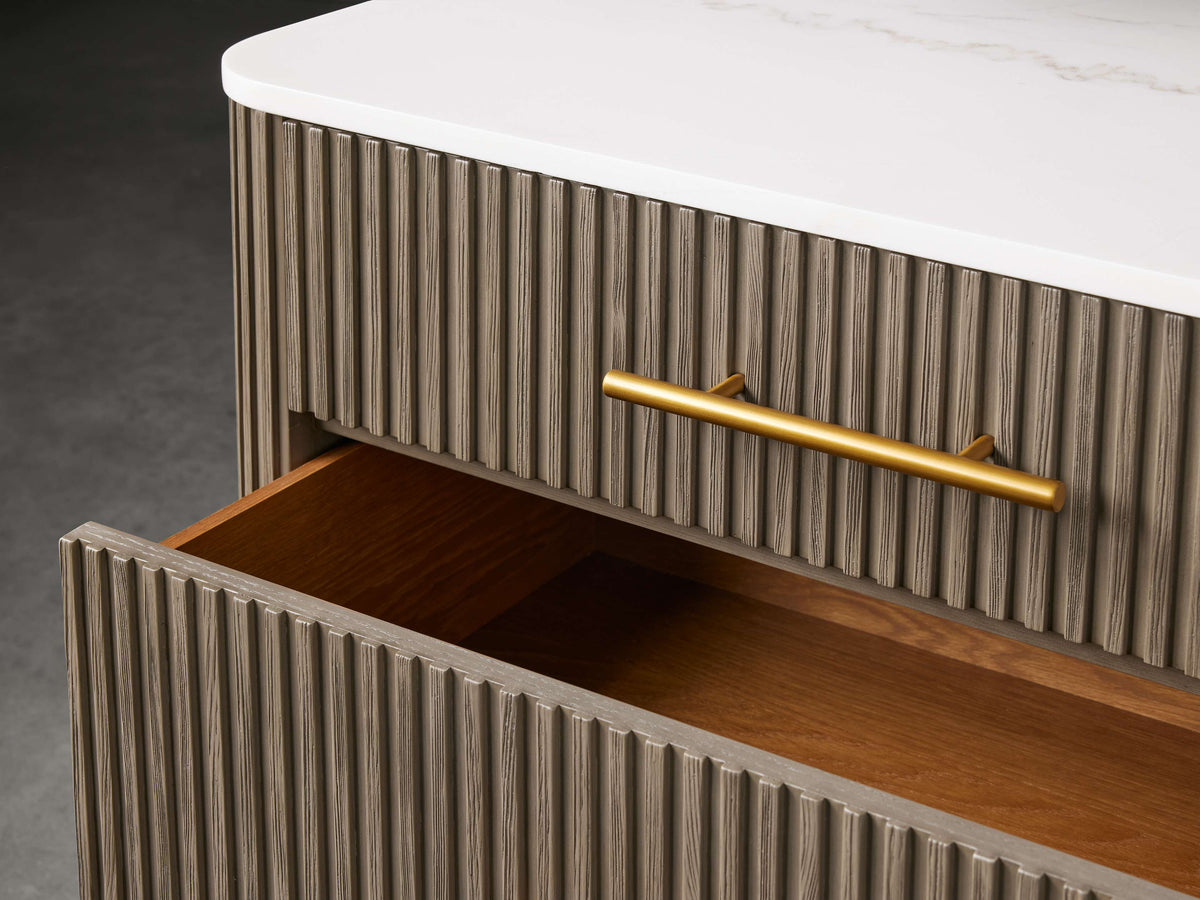 Finnley Three-Drawer Chest - Lamp Modern