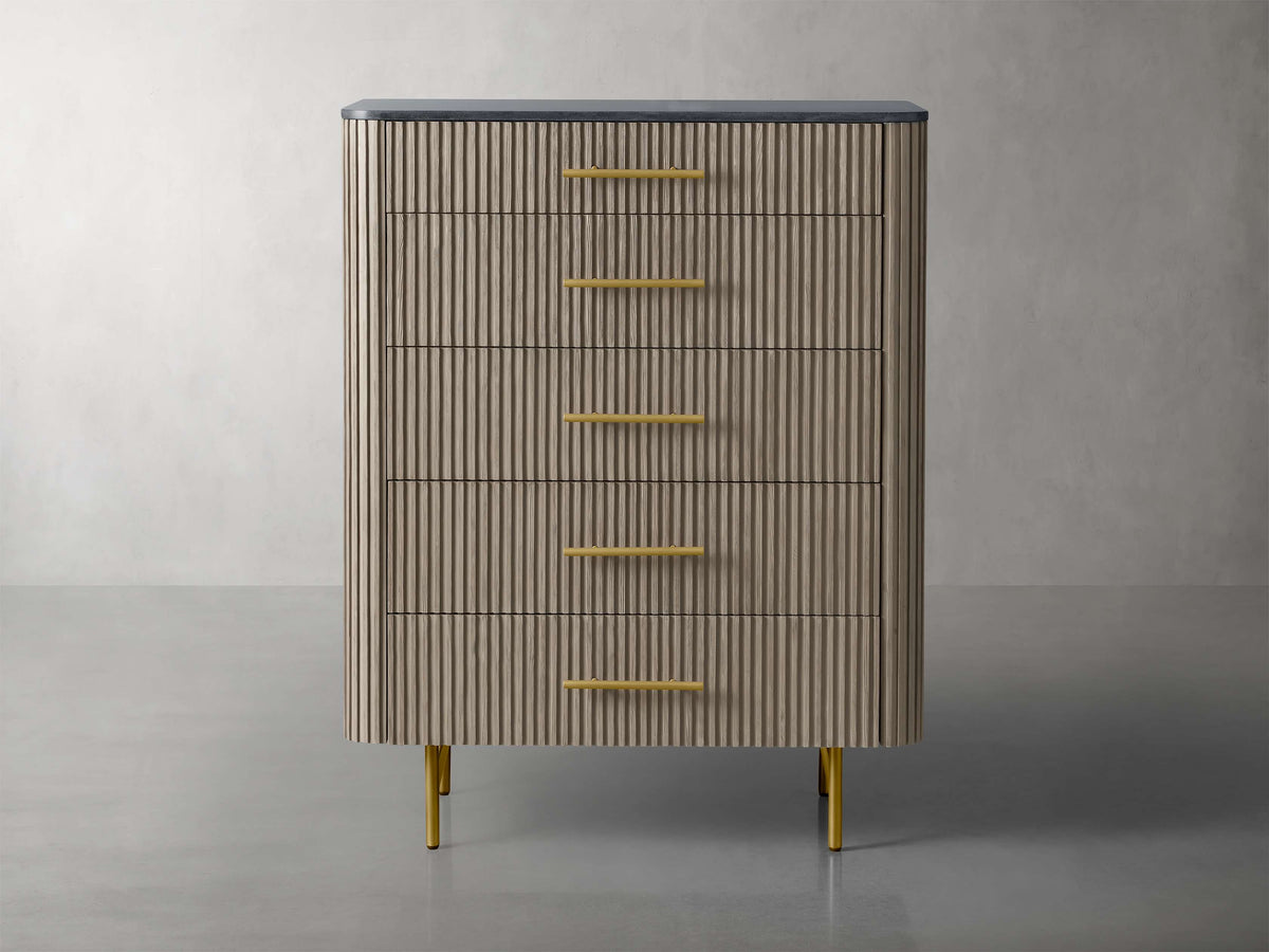 Finnley Five-Drawer Dresser - Lamp Modern