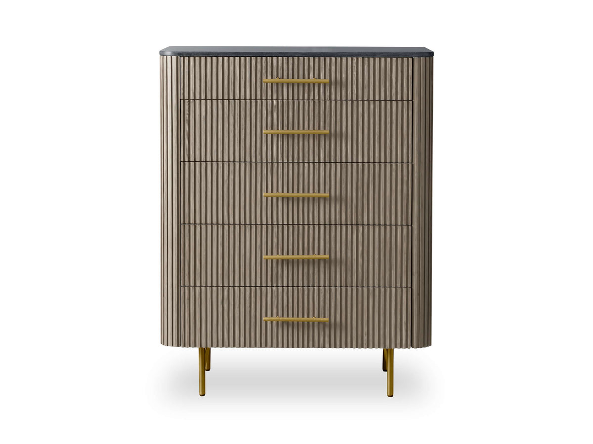 Finnley Five-Drawer Dresser - Lamp Modern