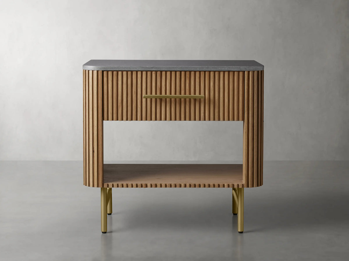 Finnley Open Nightstand - Lamp Modern