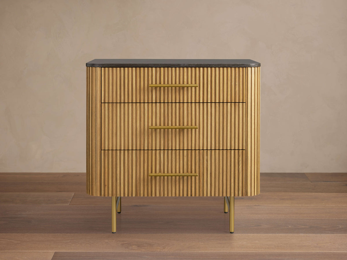 Finnley Three-Drawer Chest - Lamp Modern