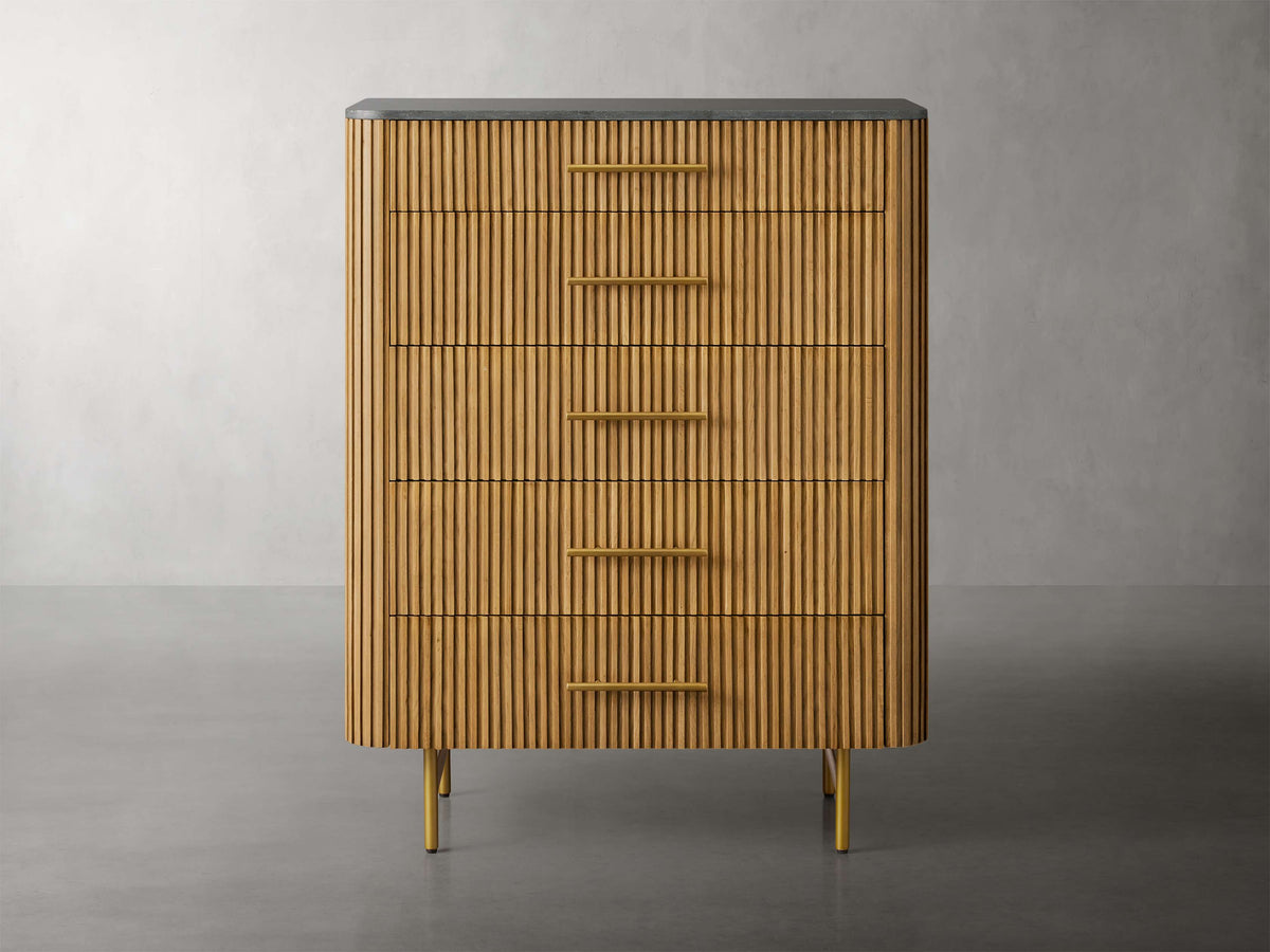 Finnley Five-Drawer Dresser - Lamp Modern