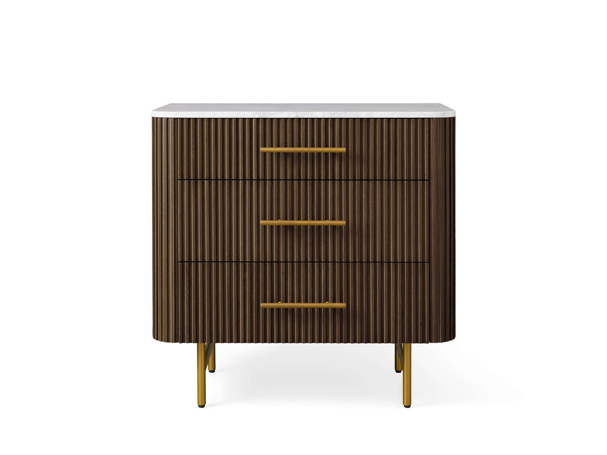 Finnley Three-Drawer Chest - Lamp Modern