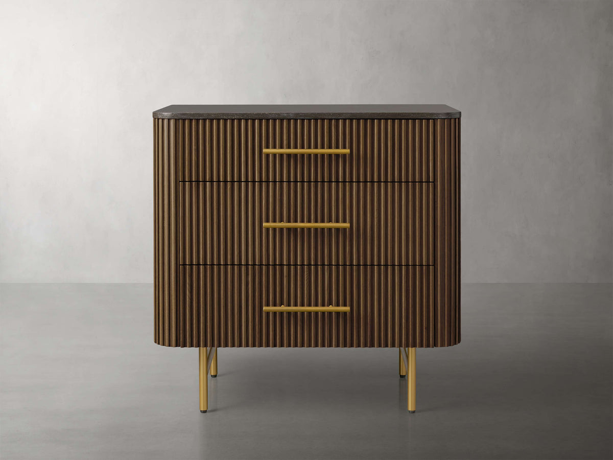 Finnley Three-Drawer Chest - Lamp Modern