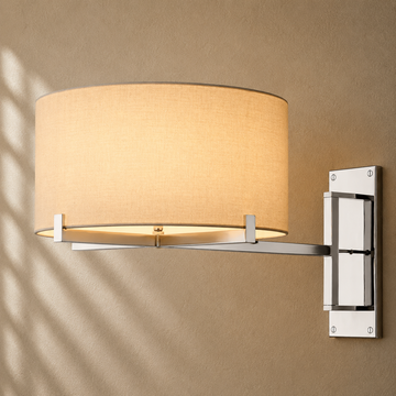 Pauillacia Drum Shade Swing-Arm Sconce