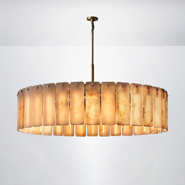 Ascend Alabaster Round Chandelier 60"