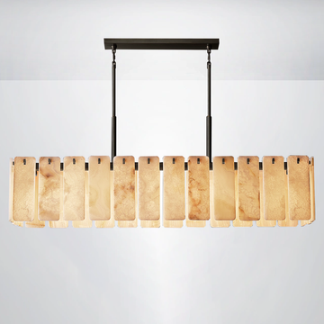 Ascend Alabaster Rectangular Chandelier 72"W