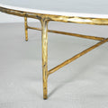 Thaddeus Forged Iron Marble Round Coffee Table 36