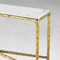 Thaddeus Forged Iron Rectangle Marble Console Table 60