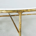 Thaddeus Forged Iron Marble Round Coffee Table 36
