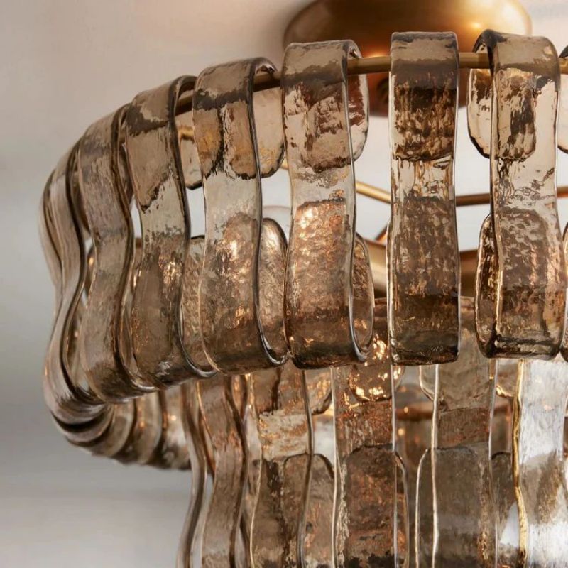 Amor 2-Tier Glass Round Flushmount 18" - lampmodern