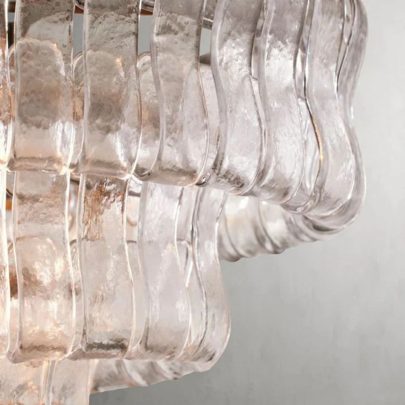 Amor Glass Oval Chandelier 54"W/65"W - lampmodern