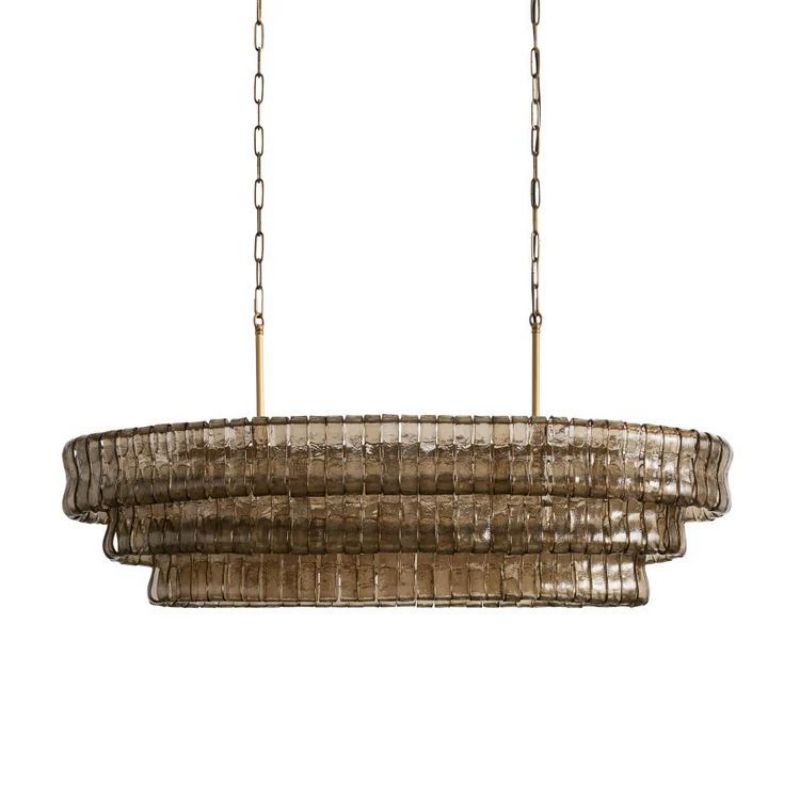 Amor Glass Oval Chandelier 54"W/65"W - lampmodern