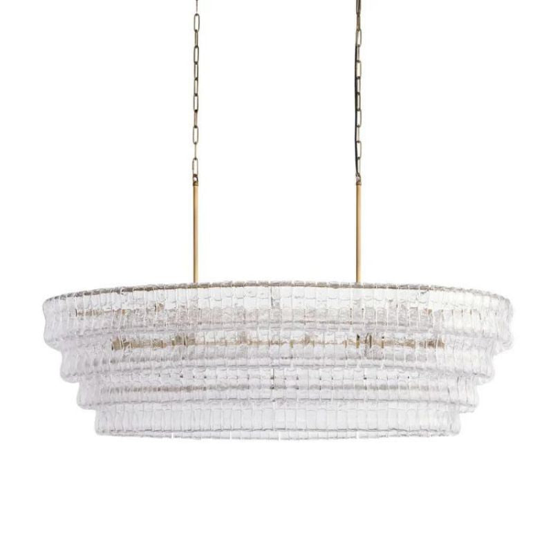 Amor Glass Oval Chandelier 54"W/65"W - lampmodern