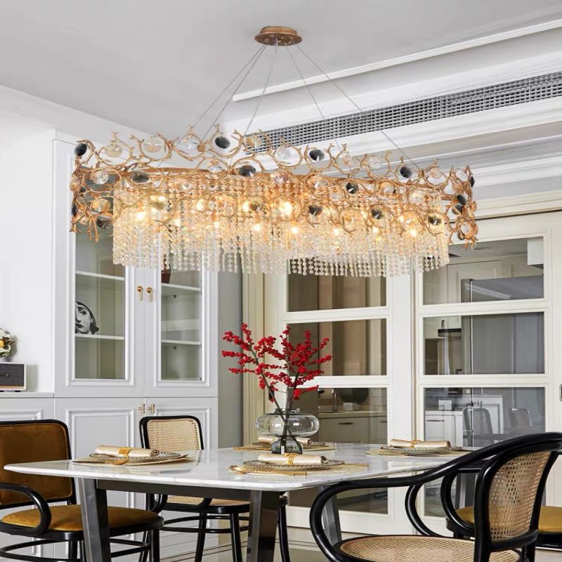Art Dining Crystal Branch Chandelier - lampmodern