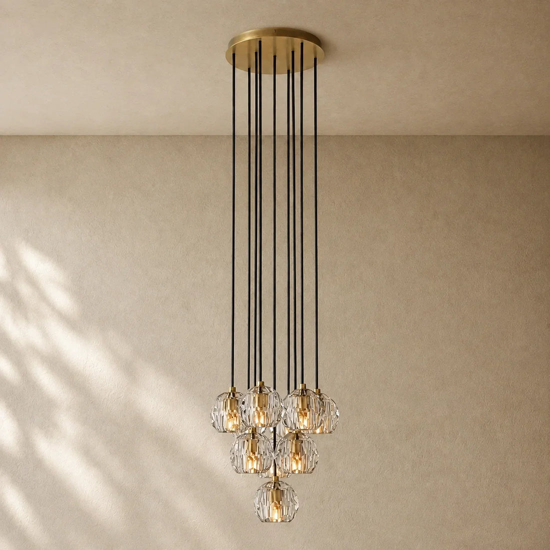 Boule do Cristal Round Cluster Chandelier - lampmodern