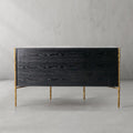 Hand-Forged Metal Frame Rattan Side Cabinet - Lamp Modern