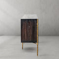 Hand-Forged Metal Frame Rattan Side Cabinet - Lamp Modern