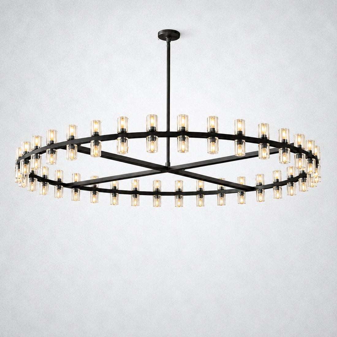 Marlowe Crystal Shades Round Chandelier 60"