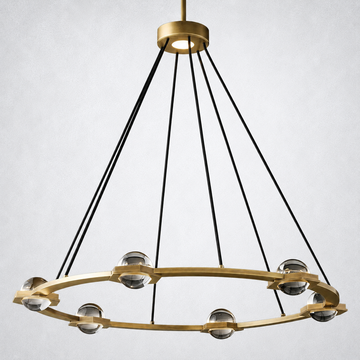 Dorian Crystal Ball Round Chandelier 36"