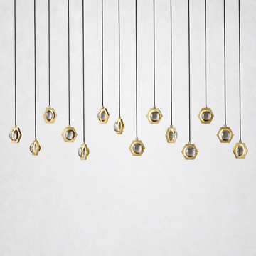 Coikle Crystal Ball Linear Chandelier 72"