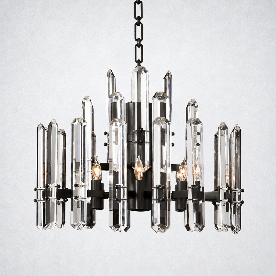 Bona K9 Crystal Prism Round Chandelier 24"