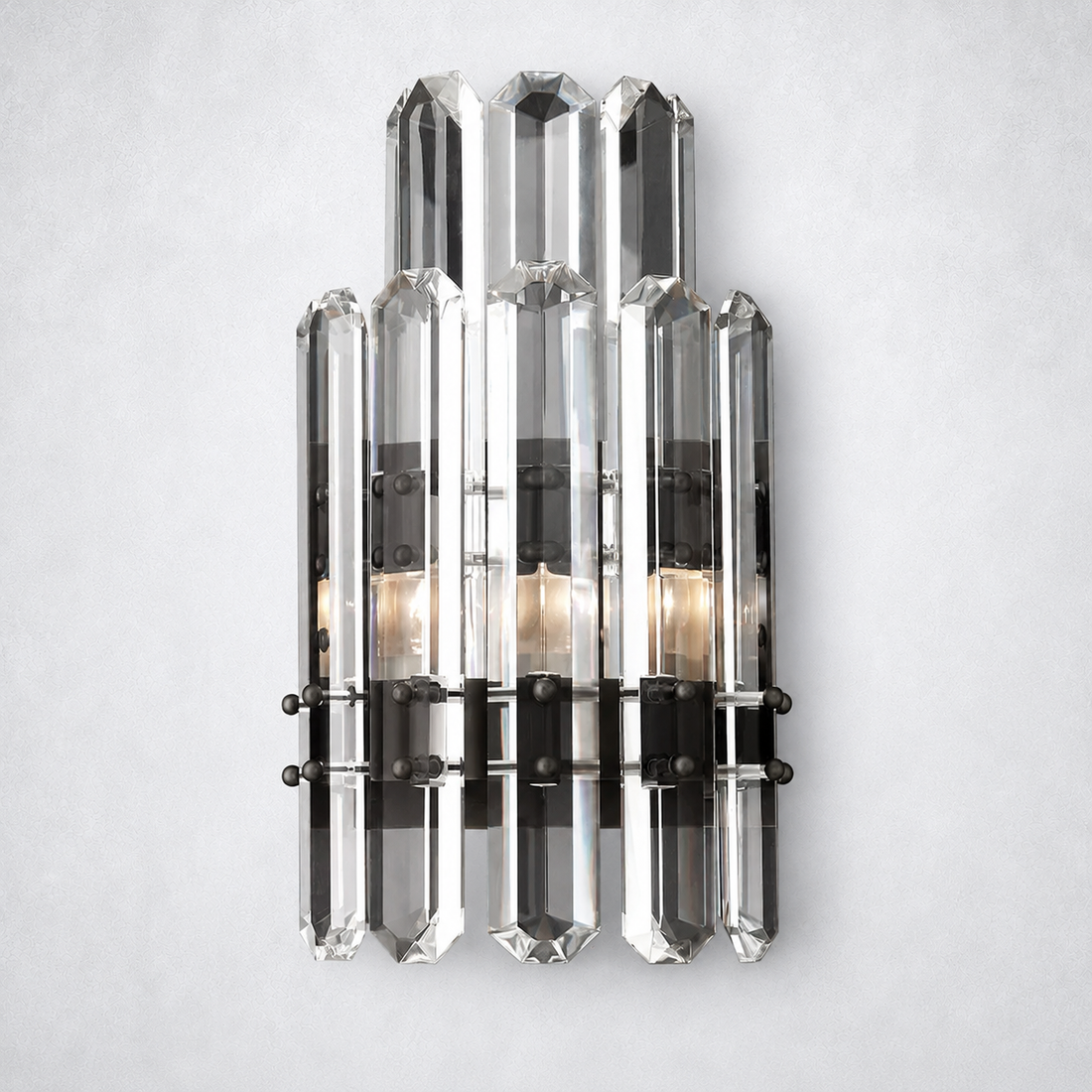 Bona K9 Crystal Prism 2-Tier Wall Sconce