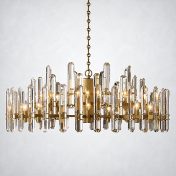 Bona K9 Crystal Prism Round Chandelier 48"