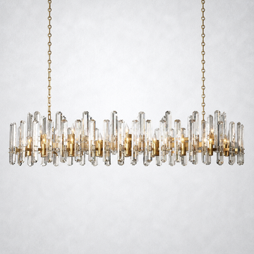 Bona K9 Crystal Prism Linear Chandelier 72"