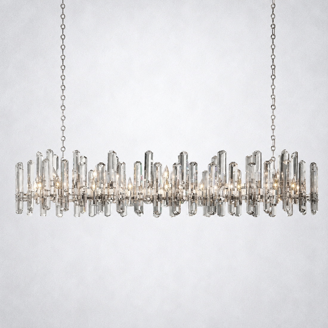 Bona K9 Crystal Prism Linear Chandelier 72"