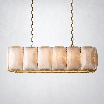 Ellington Calcite Rectangular Chandelier 42"