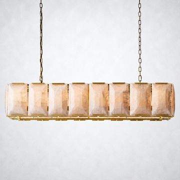 Ellington Calcite Rectangular Chandelier 54"