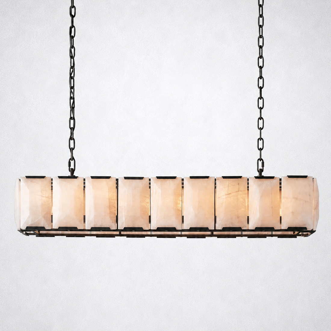Ellington Calcite Rectangular Chandelier 62"