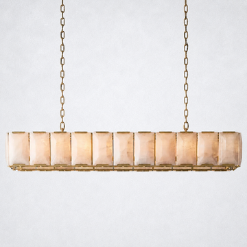 Ellington Calcite Rectangular Chandelier 74"