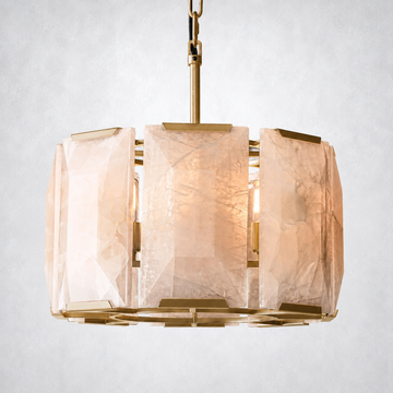Ellington Calcite Round Chandelier 19"